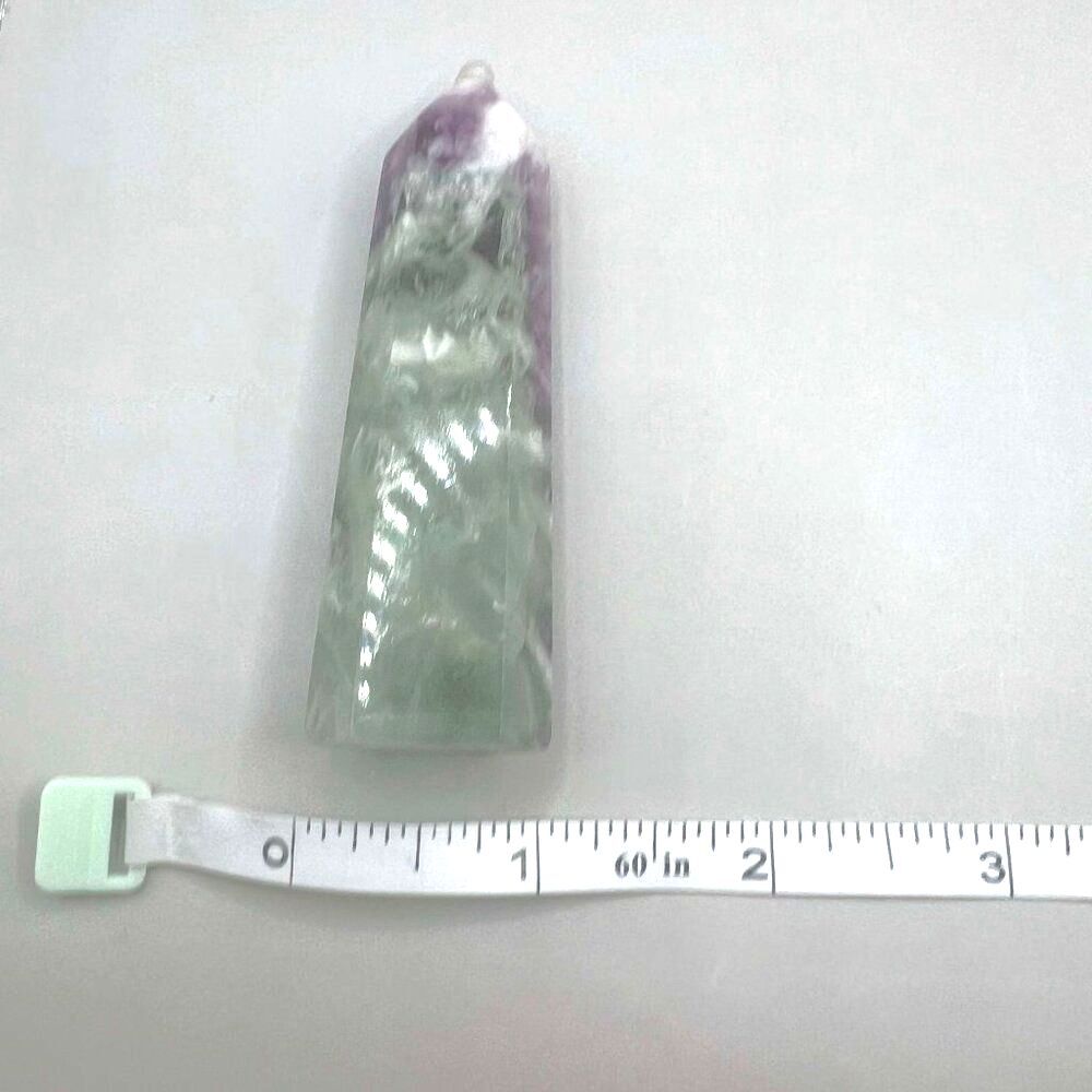 Snowflake/Feather Fluorite Point - Picture 9 of 9